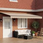 vidaXL Manuell Utdragbar Markis Beige 5 × 3,5 m