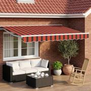 vidaXL Manuell markisram med LED-lampor 3 x 2,5 m