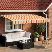 vidaXL Manuell markisram med LED-lampor 3,5 x 2,5 m