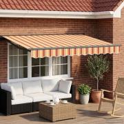 vidaXL Manuell markisram med LED-lampor 3,5 x 2,5 m