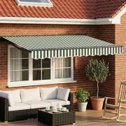 vidaXL Manuell markisram med LED-lampor 3,5 x 2,5 m