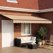 vidaXL Manuell markisram med LED-lampor 4,5 × 3 m