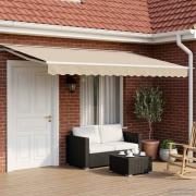 vidaXL Elektrisk Retraktabel Markis Beige 4,5 × 3,5 m