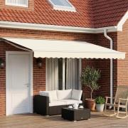 vidaXL Elektrisk Retraktabel Markis Kräm 5 × 3,5 m