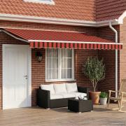 vidaXL Elektrisk Retraktabel Markis Orange, svart och gul 5 × 3,5 m
