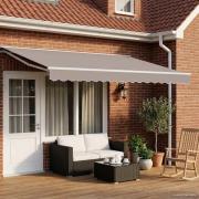 vidaXL Elektrisk Retraktabel Markis Ljusgrå 5 × 3,5 m