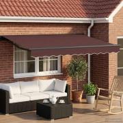 vidaXL Elektrisk Retraktabel Markis Brun 3,5 x 2 m