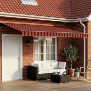 vidaXL Elektrisk Retraktabel Markis Orange, Svart, Antracit 4 × 3,5 m