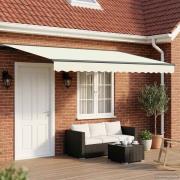 vidaXL Elektrisk Retraktabel Markis Kräm och antracit 4 × 3,5 m