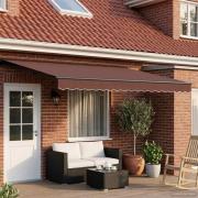 vidaXL Elektrisk Retraktabel Markis Brun och antracit 4,5 × 3,5 m