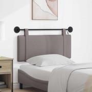 vidaXL Hängande sänggavel Med LED-lampa Taupe Tyg