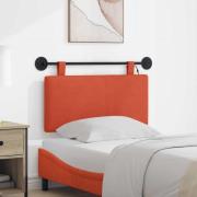 vidaXL Hängande sänggavel Med LED-lampa Röd orange Kordread tyg