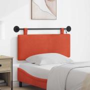 vidaXL Hängande sänggavel Med LED-lampa Röd orange Kordread tyg
