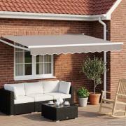 vidaXL Elektrisk utdragbar markisram Vit 3 x 2 m Aluminium