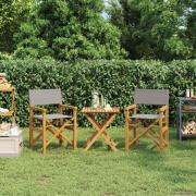 vidaXL Matstol Brun och ljusgrå 56 x 54 x 87 cm Massivt teakträ