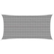 vidaXL Solsätt segel Antracit och vitt 2,5 x 6 m HDPE