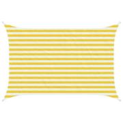 vidaXL Solsätt segel Gul och Vit 2 x 2,5 m HDPE