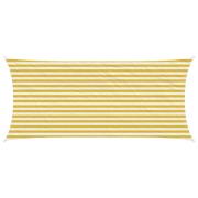 vidaXL Solsätt segel Gul och Vit 2 x 5 m HDPE