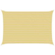 vidaXL Solsätt segel Gul och Vit 4 x 6 m HDPE