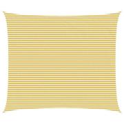 vidaXL Solsätt segel Gul och Vit 6 x 7 m HDPE