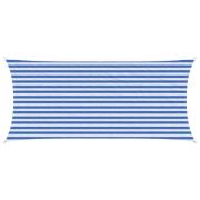 vidaXL Solsätt segel Blå och Vit 2 x 4,5 m HDPE