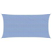 vidaXL Solsätt segel Blå och Vit 2,5 x 4,5 m HDPE