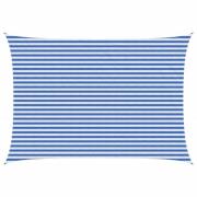 vidaXL Solsätt segel Blå och Vit 3 x 6 m HDPE