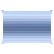 vidaXL Solsätt segel Blå och Vit 4 x 7 m HDPE