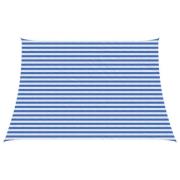 vidaXL Solsätt segel Blå och Vit 3 / 4 x 3 m HDPE