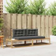 vidaXL Utomhussoffset med kudde Vit 230,5 x 83 x 73 cm Polyester