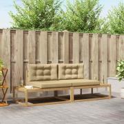 vidaXL Utomhussoffset med kudde Vit 230,5 x 83 x 73 cm Polyester