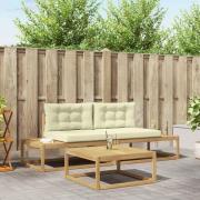 vidaXL Utomhussoffset med kudde Vit 79 x 79 x 37 cm Polyester