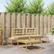 vidaXL Utomhussoffset med kudde Vit 79 x 79 x 37 cm Polyester