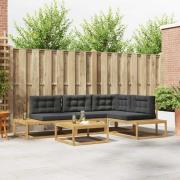 vidaXL Utomhussoffset med kudde Vit 79 x 79 x 37 cm Polyester