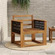 vidaXL Utomhus Mellansoffa Massivt Akaciaträ Naturlig