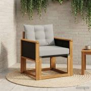 vidaXL Utomhus Mellansoffa Massivt Akaciaträ Naturlig