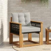 vidaXL Utomhus Mellansoffa Massivt Akaciaträ Naturlig