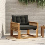 vidaXL Utomhussoffset Massivt Akaciaträ och Textilene Naturfärg