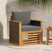 vidaXL Utomhus Mellansoffa Naturlig