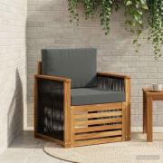 vidaXL Utomhus Mellansoffa Naturlig