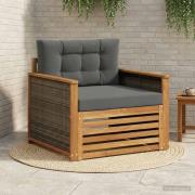 vidaXL Utomhus Mellansoffa Naturlig