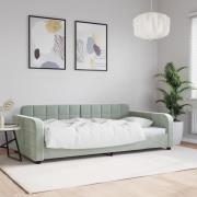 vidaXL Dagbädd ljusgrå 100x190 cm sammet