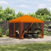 vidaXL Paviljong 3 x 3 m Orange Polyester och Stål 190