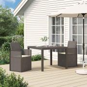 vidaXL Trädgårdsmatstolar PP