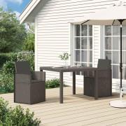 vidaXL Trädgårdsmatstolar 2 pcs Ljusgrå och antracit PP