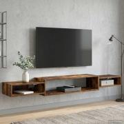 vidaXL Väggmonterad TV-skåp Väggmonterat Rökt ek 180 x 28 x 21 cm