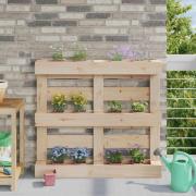 vidaXL Blomlådor för Euro-pallar 24 pcs Brun 13,5 x 9 x 9,5 cm