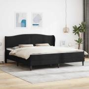 vidaXL Sängram med huvudgavel Svart 180 x 200 cm Sammet