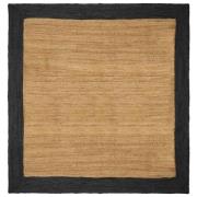 vidaXL Områdesmattor Mörkgrå 200 x 200 cm Jute