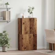 vidaXL Kontorsskåp med hylla Svart Ek 60 x 32 x 115 cm Konstruerat trä